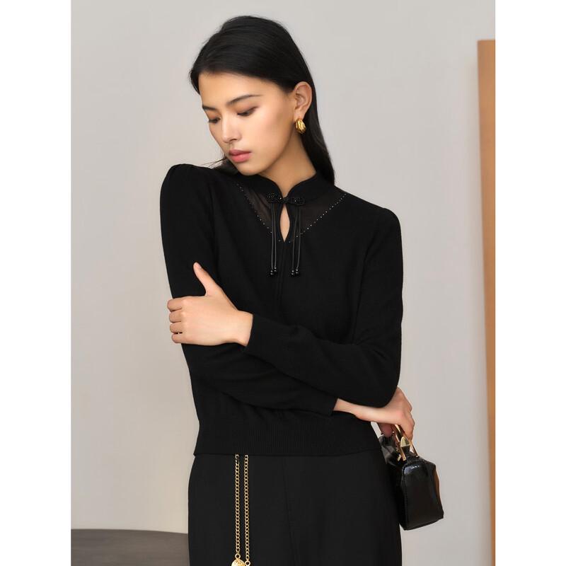 JUZUI Women's New Chinese Style Button Wool Knit Sweater 24 Winter