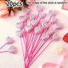 20pcs Hearts Shining Red & Pink Artificial Flower Bouquet - Valentine's Wedding Faux Blooms, Plastic Heart-Shaped for Decor