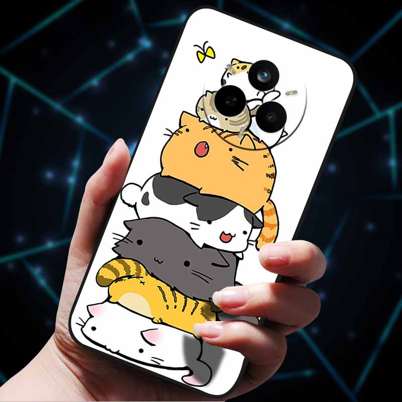 For Realme 14 Pro 5G Case 14Pro+ Soft Silicone Bumper 3D Flowers Emboss Phone Cases for Realme 14 Pro+ Plus Back Covers Shells