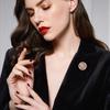 High-Grade Silver-Plated Diamond-Encrusted Classical Corsage Brooch Versatile Collar Collar Pin