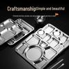 Kaiman 304 Stainless Steel 7-Compartment Cafeteria Meal Tray