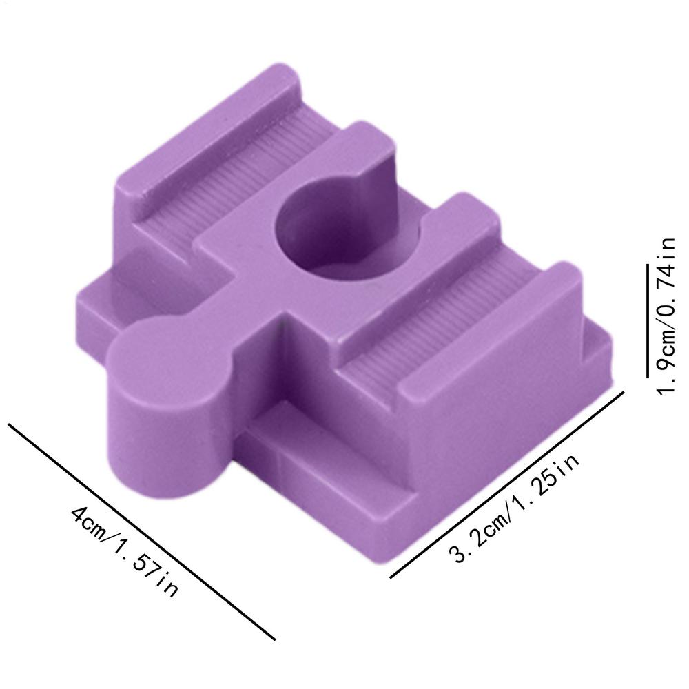 

10pcs Wooden Train Track Accessories 4x3.2x1.9cm Plastic Building Blocks Adapters Wooden Track Connectors for Wood Tracks Toys фіолетовий
