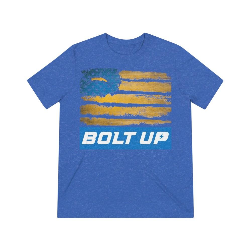 Bolt Up Chargers Triblend T-Shirt Unisex Unisex T-Shirt L