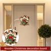 2D Flat Wooden Christmas Hanging Sign Holiday Decorative Plaque for Wall, Door and Mantel