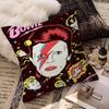 Housse de coussin Décorative Oreiller Canapé Décoration Maison Étui Housse d'oreiller Rétro Chanteur D-David B-Bowie