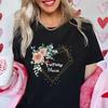 French Girls Bachelorette Party Tops Team Future Bride T-Shirt Short Sleeved Fashion Flower Crown Tees Bridal