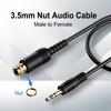1/8inch Auxiliary Audios Plugs Extension Cable 3.5mm to 3.5mm Mono Male To Female Cable Easy Mount 80cm / 31.5inch Long