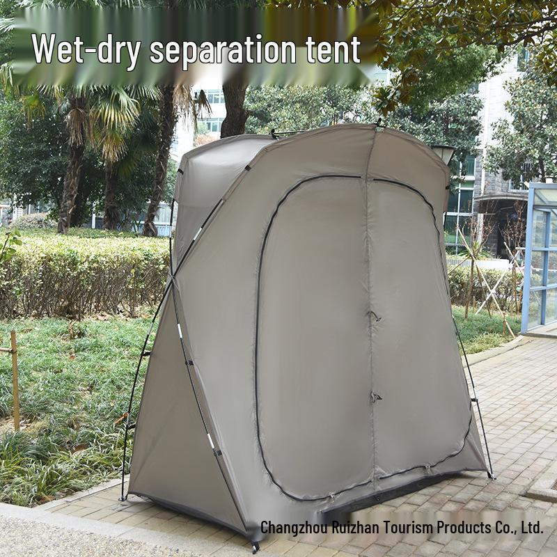 Outdoor Shower & Changing Tent: Wet/Dry Separation, Temporary Toilet, Portable & Detachable