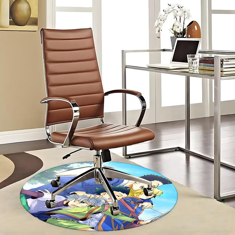 

1pc Anime Cartoon Design Round Carpet - Office Chair Mat, Non-Slip Rug for Home Decor, Living Room, Bedroom, Game Room & Dormitory Decoration.W064 80cm by 80cm