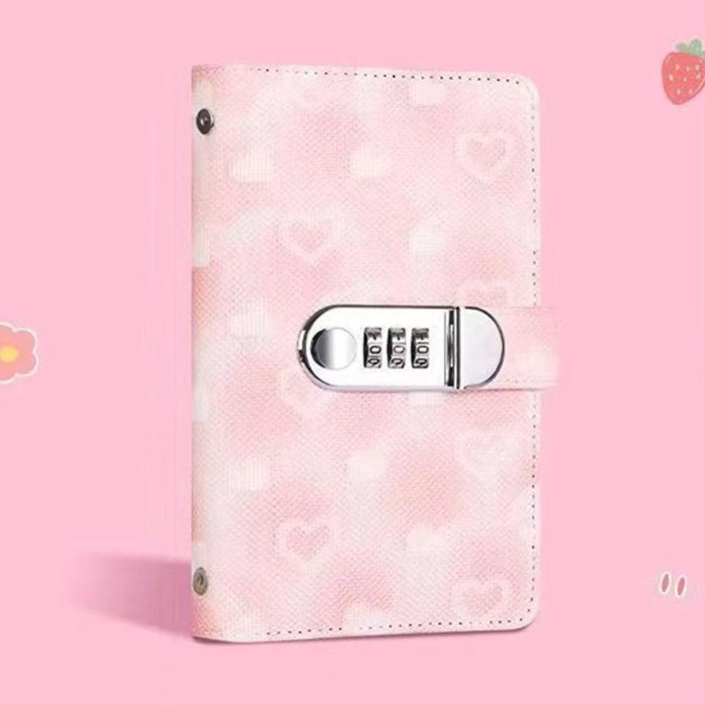 Password Lock Savings Wallet Notebook Waterproof Design Budget Planner Pockets Girls Use