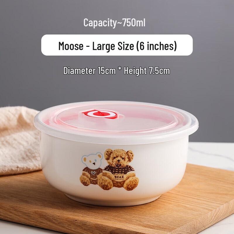 Qiwei Microwave-Safe Ceramic Bowl Set with Lids