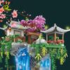 2705PCS Ancient Architecture Peach Blossom Pond Castle Micro Building Block Assembly Diamond Brick Toys Children Gift