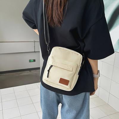 Sommer Senior Pendeln Handy Umhänge kleine Tasche Damen neue einfache Canvas Paar kleine quadratische Tasche