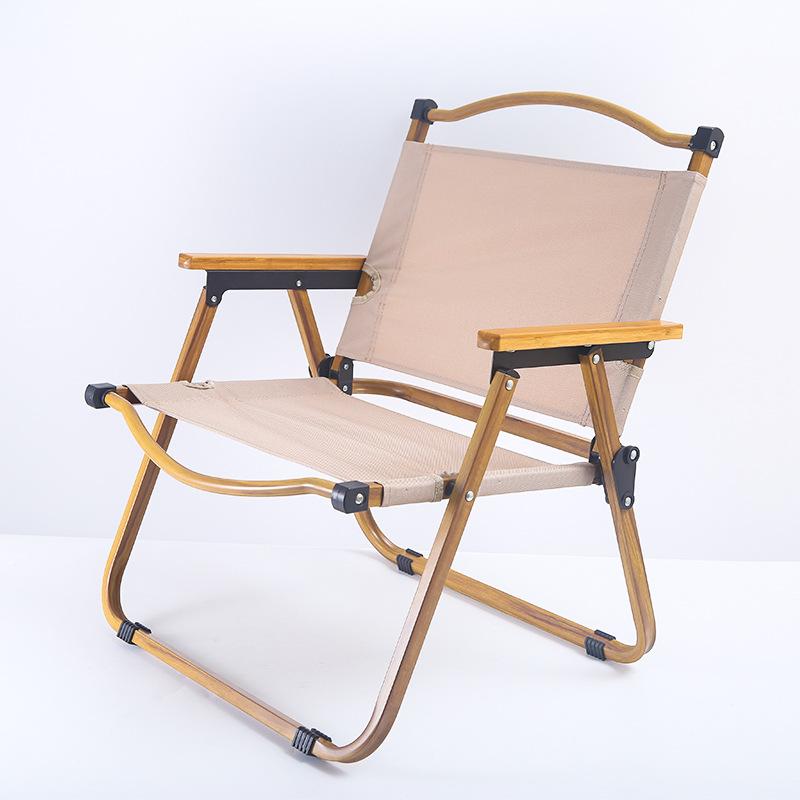 Portable Folding Reclining Chair Camping Beach Seat with Steel Frame Outdoor Fishing Picnic Lightweight Foldable Stool