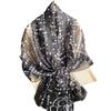 Polka dot simulation silk commuting large shawl soft yarn scarf temperament pattern scarf women's large size sunscreen light luxury silk scarf