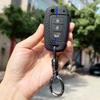 Keychain Protection For Hyundai Tucson Ioniq Creta Kona Solaris Elantra I10 I20 Santa Fe Silicone Car Remote Fold Key Cover Fob