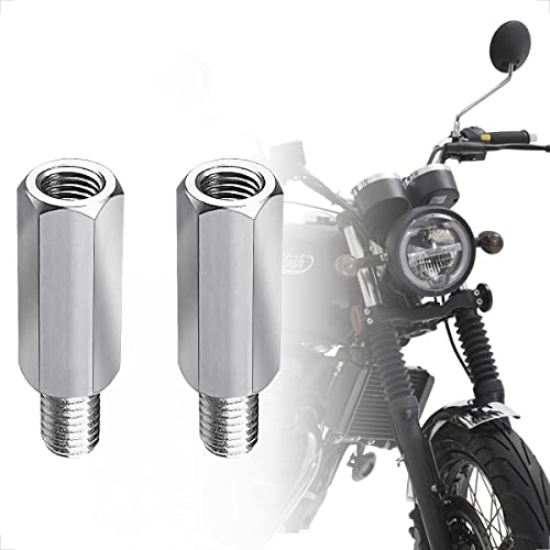 

evermotor M10 Адаптер для зеркала мотоцикла тонкий из нержавеющей стали [10 мм на 10 мм] 2 шт.