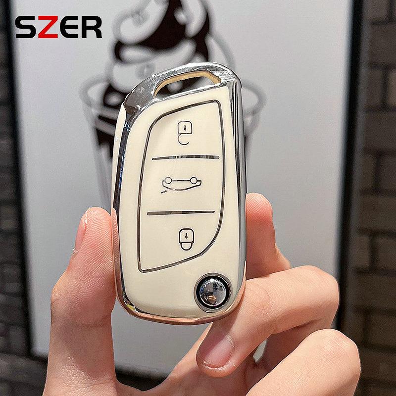 Mode TPU Auto Klappschlüssel Etui Hülle Schale Für Citroen C1 C2 C3 C4 C5 XSARA PICA Für Peugeot 306 407 807 Für DS DS3 DS4 DS5 DS6