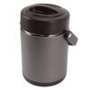 2L Dark Gray Insulated Food Container Multi Layer Stainless Steel Large Capacity Insulation Vacuum Food Jar
