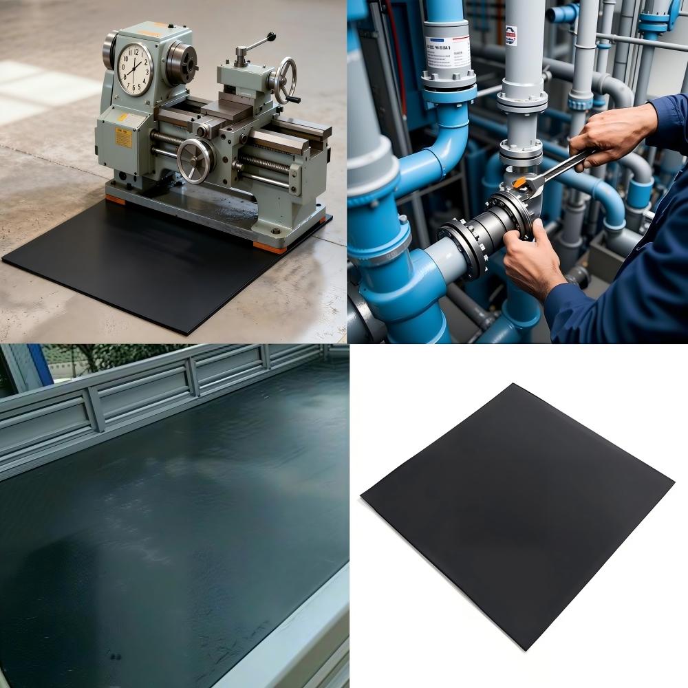 Neoprene Rubber Sheet Solids Rubber Pad Anti-Slip Waterproof Cushion For DIY Gaskets Crafts