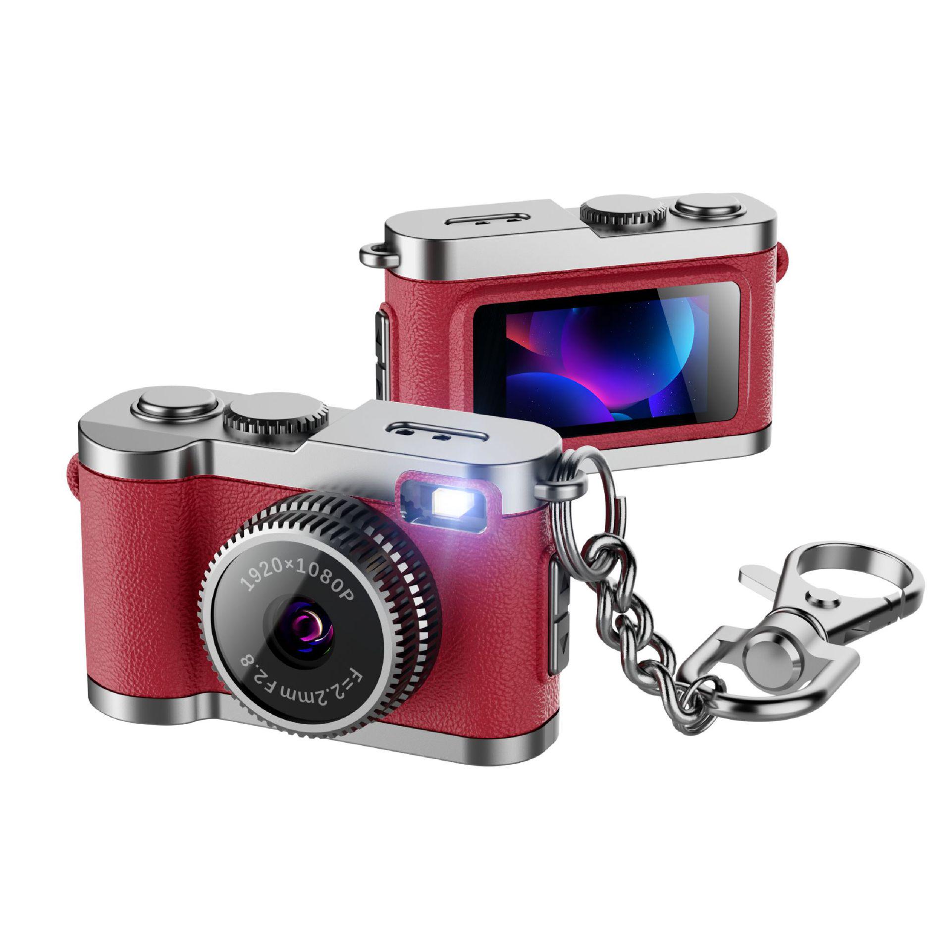 

Retro Mini HD Digital Camera Keychain: Portable Cross-Border Photography/Video Recording Device червоний