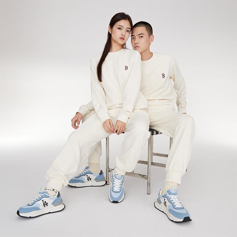 New MLB Chunky Runner Chunky Sneakers Unisex Low Top Sky Blue 3ASHCRS3N-07SBS