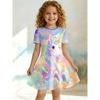 Swinging Dress for Young Children and Girls, Summer Short Sleeved Floral/animal Printed Casual Suitable for Birthday Parties