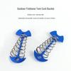 Aluminum Alloy Fishbone Ground Pegs for Camping Tents and Tarps - Umbrella Spring Buckle Design