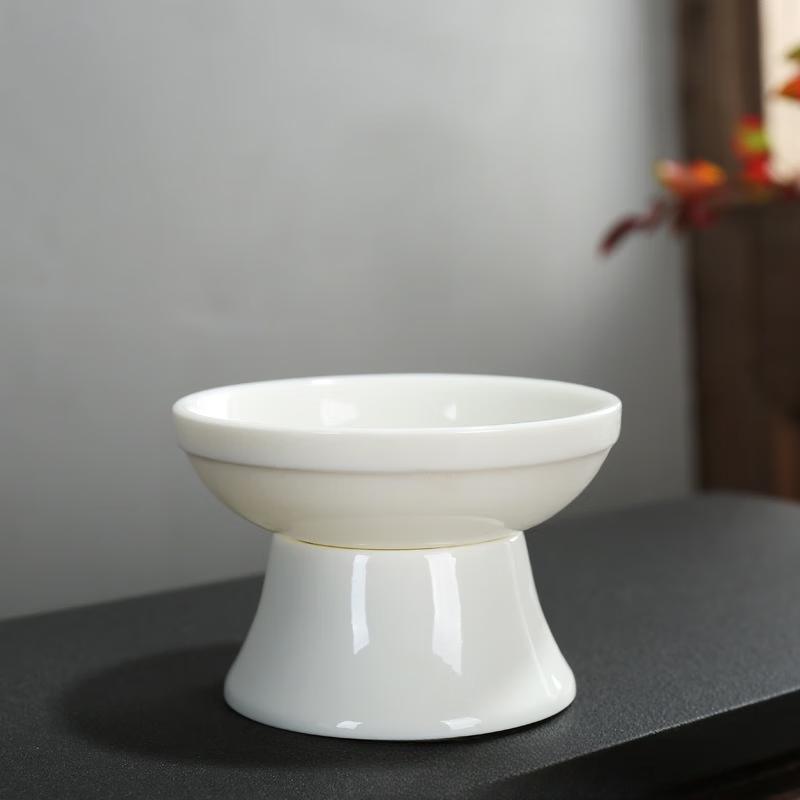 Dehua White Porcelain Tea Strainer with Gold Trim