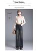 Women's Spring 2026 Retro Blue High-Waisted Wide-Leg Jeans - Fashionable Casual Style