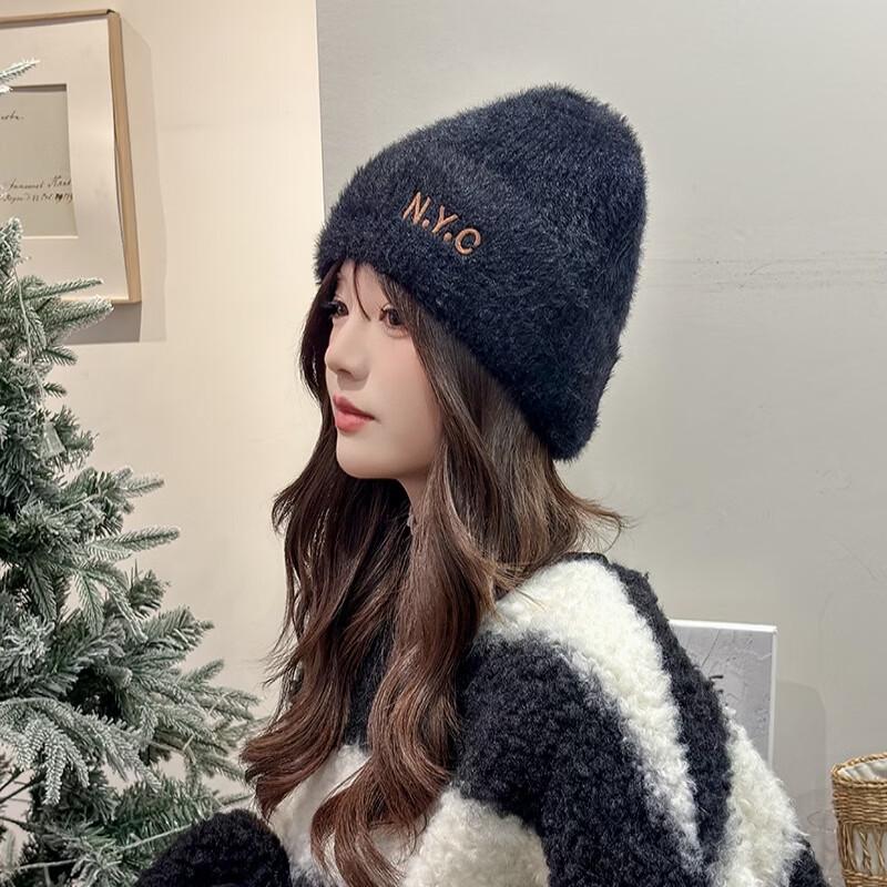 Women s Plush Knitted Winter Hat