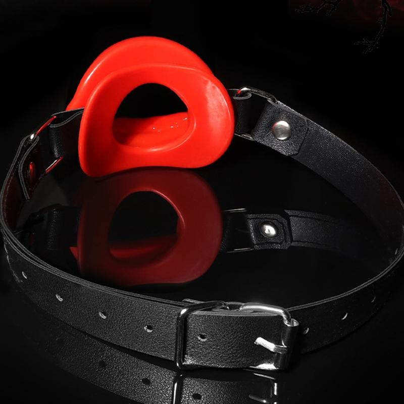 For Couples Sex Toys BDSM Bondage Restraint Lips Shape Toy Silicone Oral Fixation Lips Ring Silicone O-Ring Open Mouth Gag