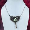 Lemon Chrysoprase Pendant Gemstone Pendant Copper Wire Wrapped Handmade Jewelry