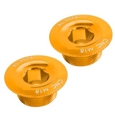 2pcs M18 Bicycle Crank Cover Screw Cap Dustproof Waterproof Aluminum Alloy Parts for Prowheel