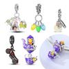 Plated 925 SilverPurple Magic Pot Charms Fit 925 Charms Bracelet Beads Jewelry Gifts for Women