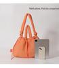 Women's Puffy Drawstring Shoulder Bag: Large Capacity Down-Filled Nylon Crossbody Cloud Bag