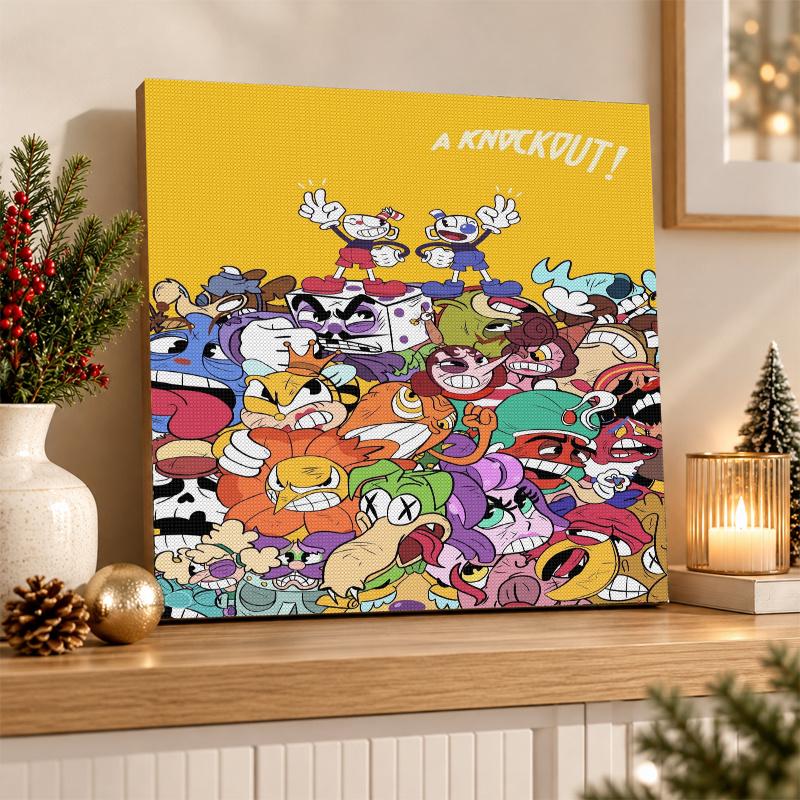 Cuphead Diamond Painting Kit 5D Full Drill DIY Diamond Mosaic Wall Art Home Decor