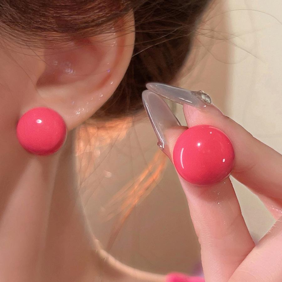 Dopamine candy beanie stud earrings summer simple earrings ins sweet earrings