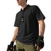 European and American Men's Summer Solid Color Lapel Loose Quick-drying Outdoor Tactical Pocket Short-sleeved Bird's Eye POLO Shirt T-shirt Men