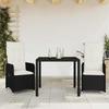 VidaXL 3-piece Garden Bistro Set Cushions Black Poly Rattan 3276987