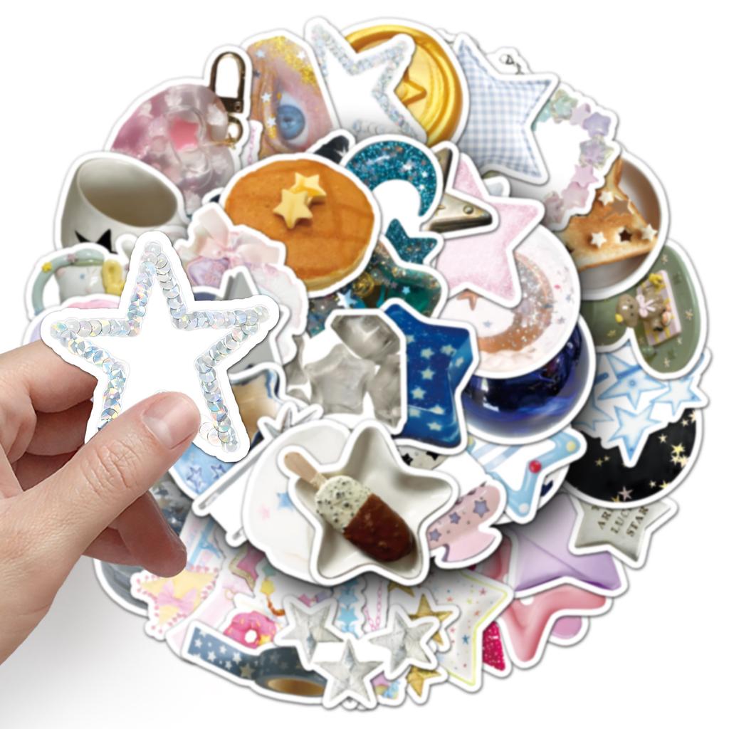 50 Stars Ins Style Graffiti Stickers Creative Korean Small Fresh Decorative Notebook Tablet DIY Stickers