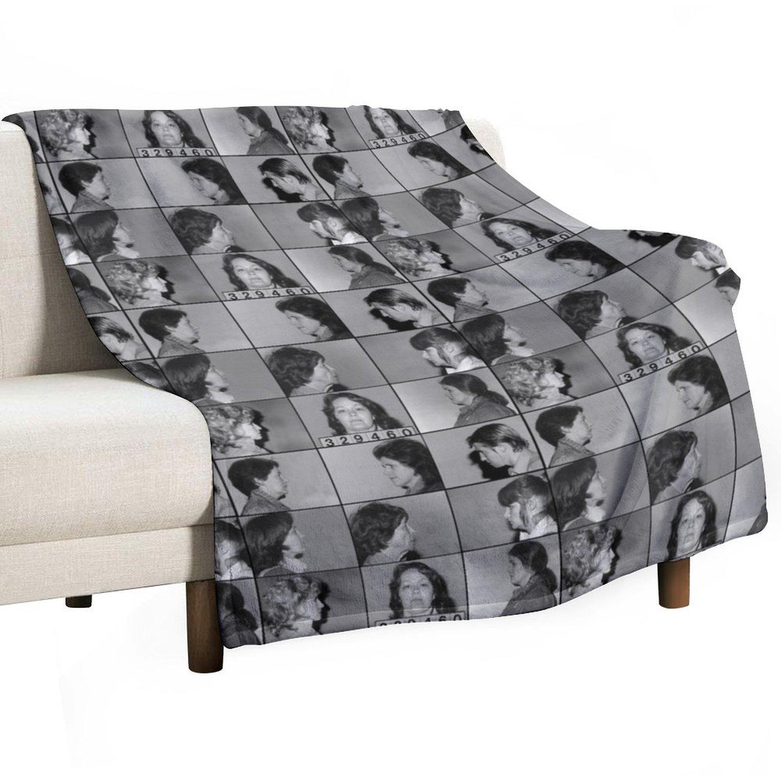 

PRISONER Cell Block H - Vintage style Mugshots Throw Blanket For Sofa Thin Hair blankets and throws Luxury Thicken Blankets 30x40in