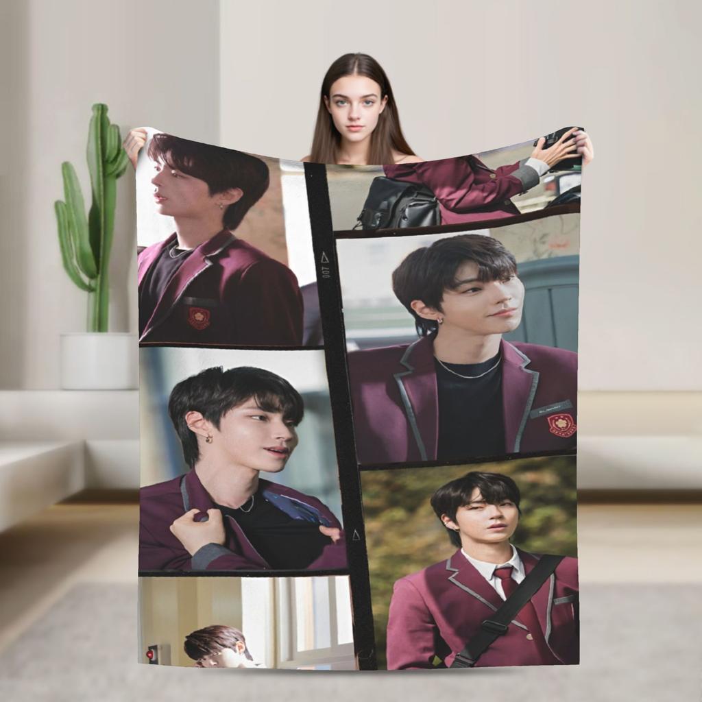 True Beauty Series Hwang in Youp Cha EunWoo Blankets Fleece  Super Soft Throw Blankets for Bedroom Sofa Bed Rug
