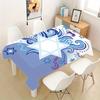 Jewish New Year Rectangle Tablecloth for Table Decor Holiday Party Waterproof Reusable Table Cloth for Table Family Dinner