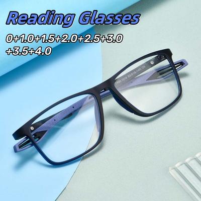 Ultra Light  Sports Reading Glasses Anti-Slip And Comfortable Durable Hd Clear Lens Anti-Blue Light Eyeglasses 0 To +4.0