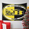 Yellow and Black BSC Young Boys Logo Design Pattern Wall Hanging Tapestry Decorative Tapestry Home Decor for Bedroom and Living Room