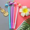 2Pcs Cartoon Crown Flamingo Rollerball Pen Student Stationery Cute Swan Shaped Water-based Pen Office Supplies Signature Pen