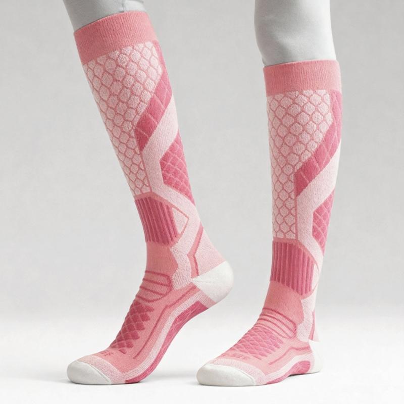 Extreme Cold Weather Ski Socks Thermal Insulated Cotton Blend Reinforced Heel Toe Stockings Unisex Outdoor Activity