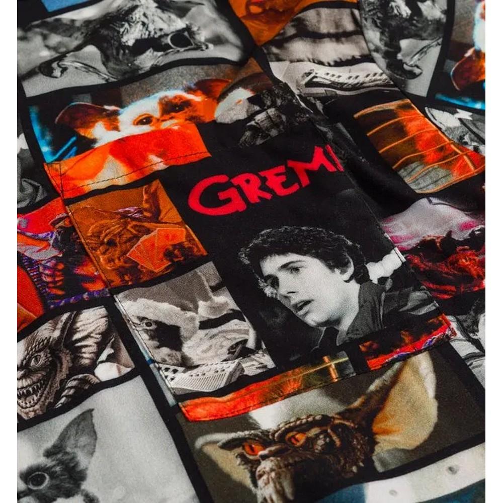 Gremlins Unisex Adult Movie Reel Button Front Shirt