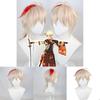 Kazuha Wig 45cm Stunning Synthetic Hair For Genshin Impact Cosplay Costume Parties